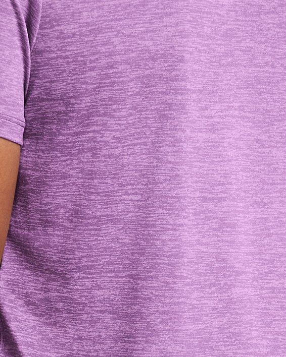Damesshirt UA Tech™ Twist V-Neck met korte mouwen, Purple, pdpMainDesktop image number 1