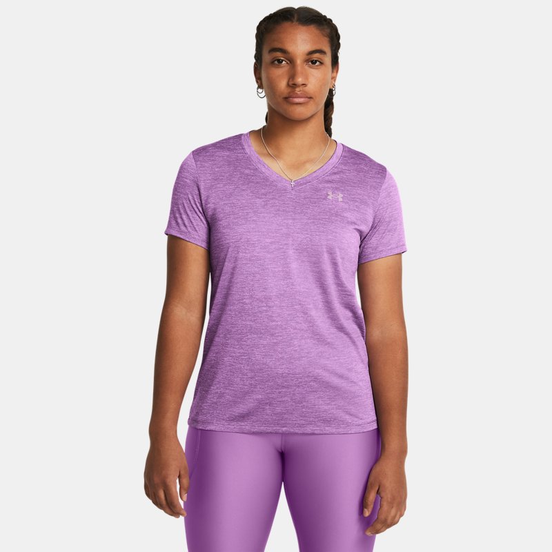 Women's Under Armour Tech™ Twist V-Neck Short Sleeve Provence Purple / Purple Ace / Purple Ace S