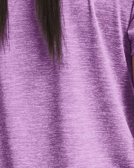 Damesshirt UA Tech™ Twist met korte mouwen, Purple, pdpMainDesktop image number 1