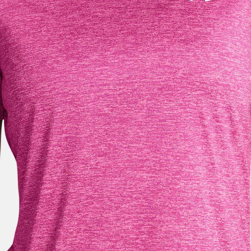 Women's Under Armour Tech™ Twist Short Sleeve Rebel Pink / Pink Elixir / White XS