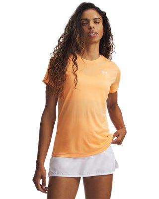Under Armour Women's Orange Tech™ Short Sleeve Bloc / White Xl