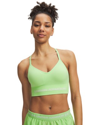 Under Armour Women's Green Vanish Seamless Low Sports Bra Lumos Lime / White L
