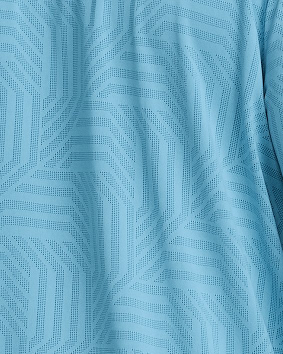 Koszulka męska UA Tech™ Vent Geotessa z zamkiem do połowy długości, Blue, pdpMainDesktop image number 1