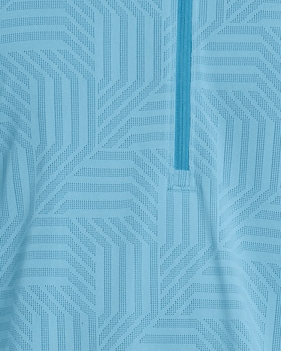 Koszulka męska UA Tech™ Vent Geotessa z zamkiem do połowy długości, Blue, pdpMainDesktop image number 0