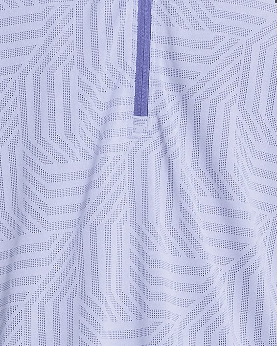 Koszulka męska UA Tech™ Vent Geotessa z zamkiem do połowy długości, Purple, pdpMainDesktop image number 0