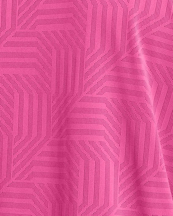 Herenshirt UA Tech™ Vent Geotessa met korte rits, Pink, pdpMainDesktop image number 1