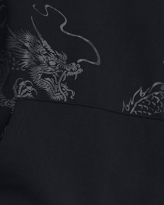เสื้อฮู้ด UA Lunar New Year Future Dragon สำหรับผู้ชาย in Black image number 0