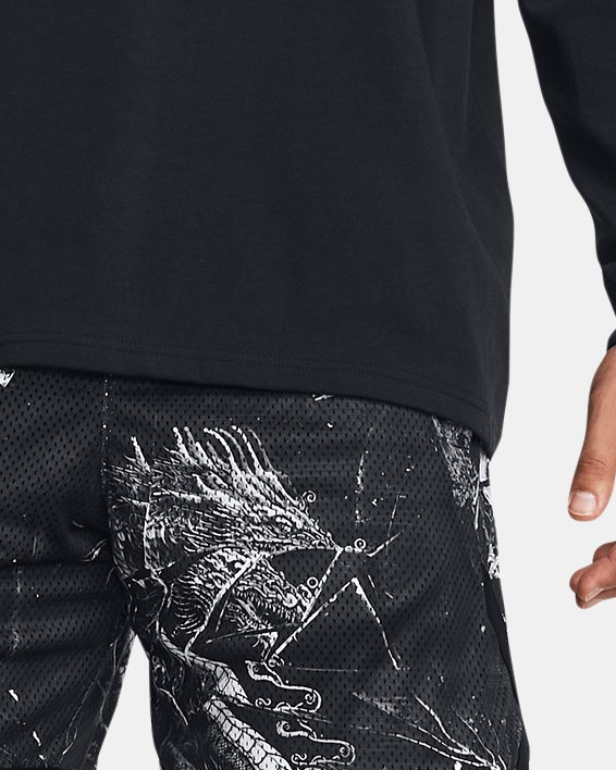 Men's Curry x Bruce Lee Lunar New Year 'Future Dragon' Mesh Shorts in Black image number 2