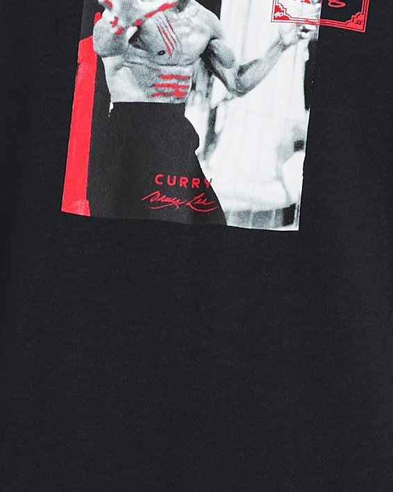 Men's Curry x Bruce Lee Lunar New Year 'Fire' Long Sleeve in Black image number 0