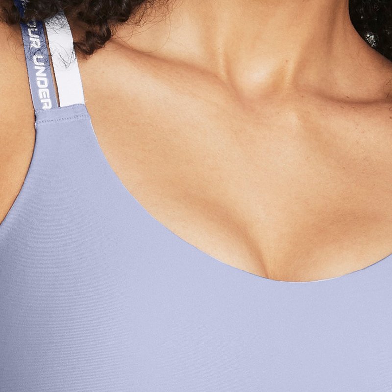 Image of Under Armour Women's Under Armour Infinity 2.0 Mid Rib Sports Bra Celeste / White L A-C