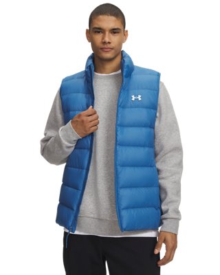 Veste sans manches en duvet Under Armour Legend pour homme Aegean Bleu / Blanc S