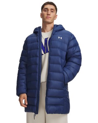 Parka en duvet Under Armour Legend pour homme Noirout Bleu Marine / Blanc M