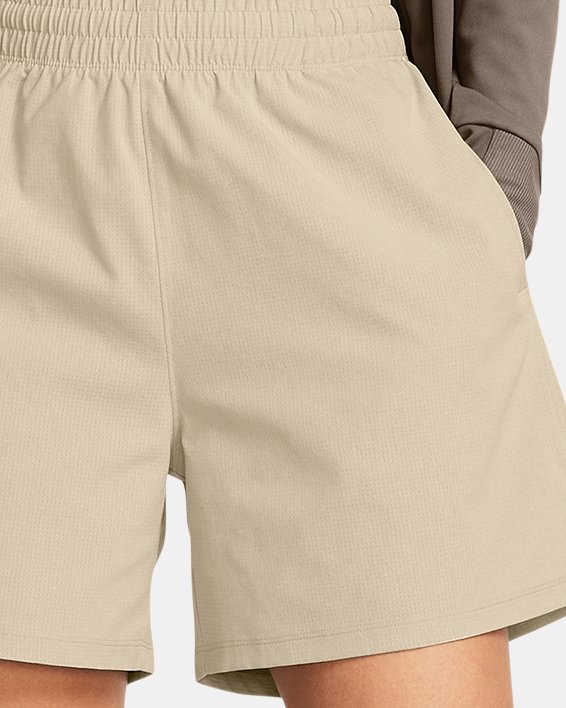 Women's UA Unstoppable Vent Shorts in Brown image number 2