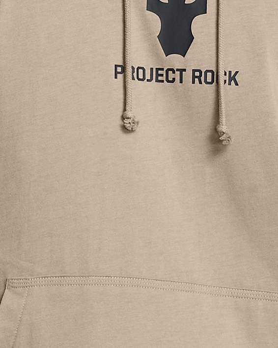 男士Project Rock Payoff Live無袖連帽上衣 in Brown image number 0