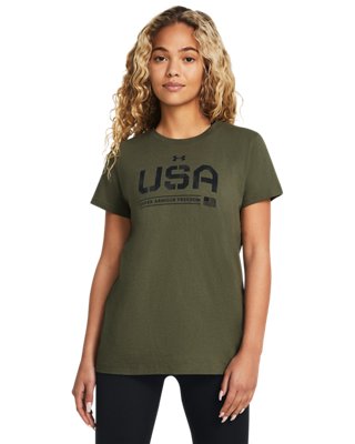 Under Armour W. Freedom Usa Tee — 390-GREEN