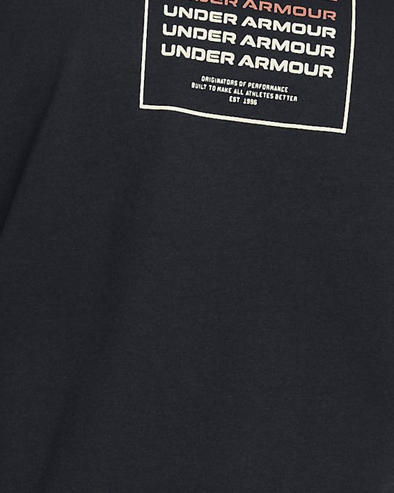 Women's UA Box Wordmark Originators Short Sleeve in Black image number 0
