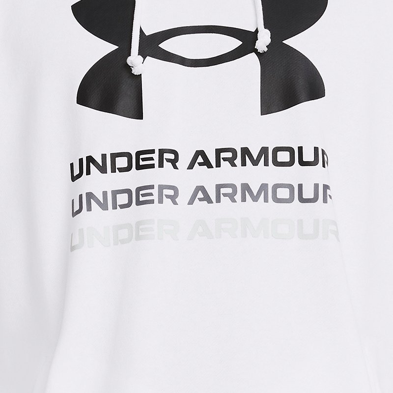 Herenhoodie Under Armour Rival Terry Graphic Wit / Zwart S