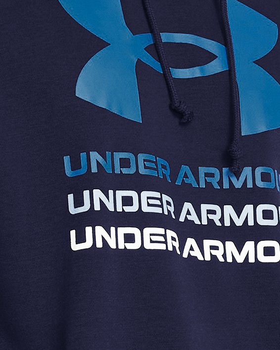 UA Rival Terry Graphic Hood, Blue, pdpMainDesktop image number 0