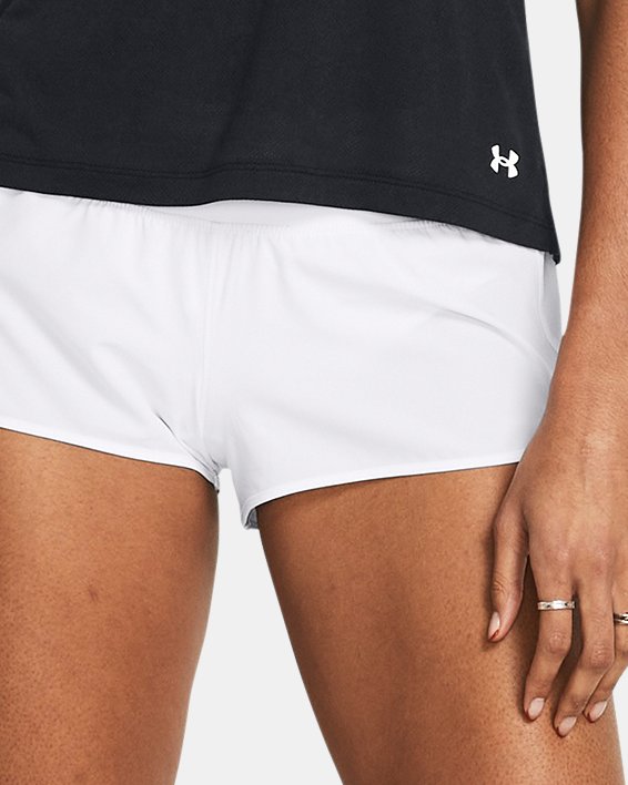 Women's UA Launch Pro 2'' Shorts, White, pdpMainDesktop image number 2