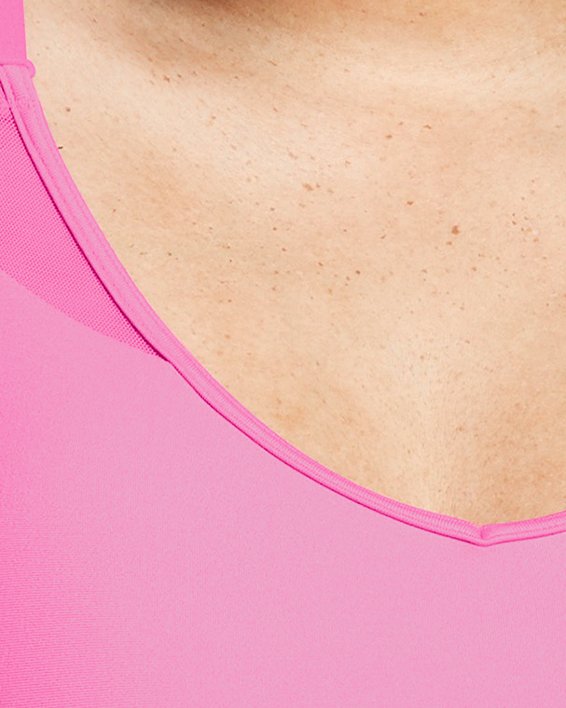 Women's UA Crossback Low Sports Bra, Pink, pdpMainDesktop image number 4
