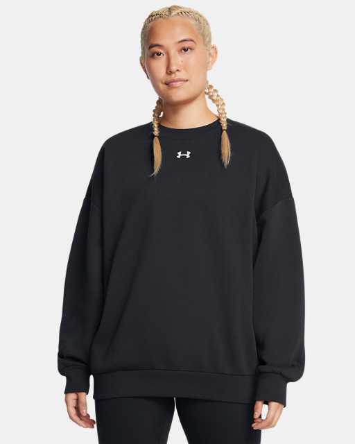 Haut à col ras du cou oversize UA Rival Fleece pour femme Haut à col ras du cou oversize UA Rival Fleece pour femme