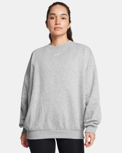 Haut à col ras du cou oversize UA Rival Fleece pour femme Haut à col ras du cou oversize UA Rival Fleece pour femme