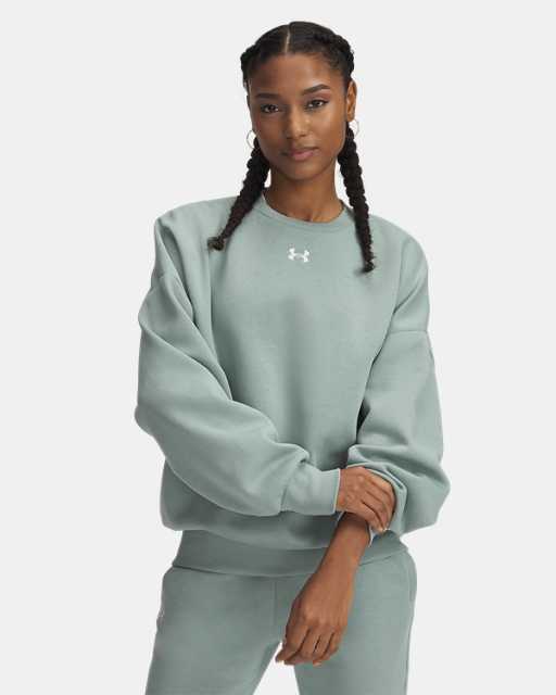Haut à col ras du cou oversize UA Rival Fleece pour femme Haut à col ras du cou oversize UA Rival Fleece pour femme