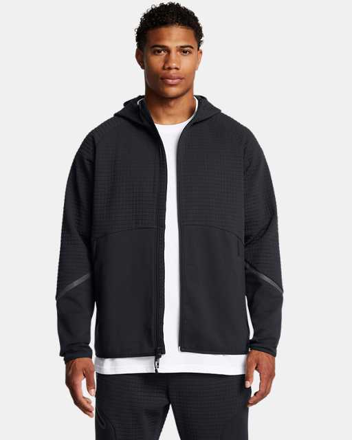 Herenshirt UA Unstoppable Fleece Grid met volledige rits Herenshirt UA Unstoppable Fleece Grid met volledige rits