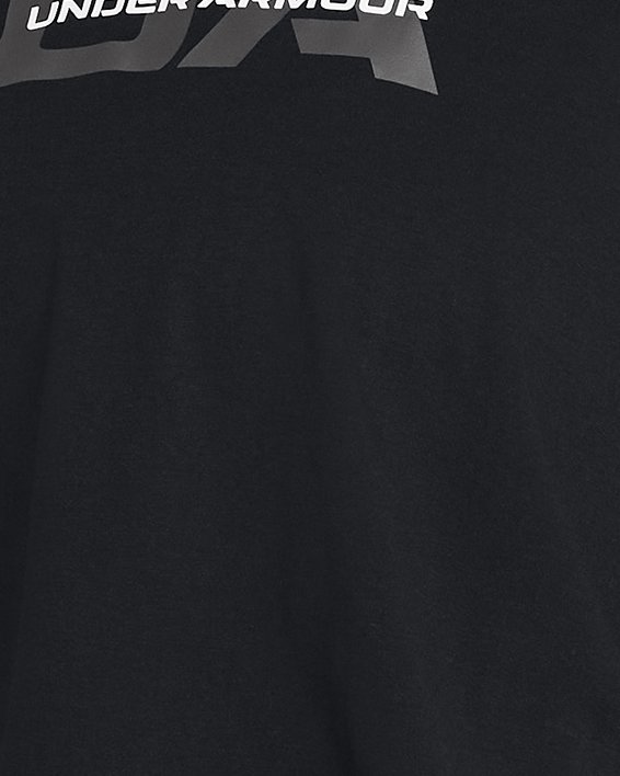 Women's UA Boxy Crop Branded Short Sleeve, Black, pdpMainDesktop image number 0