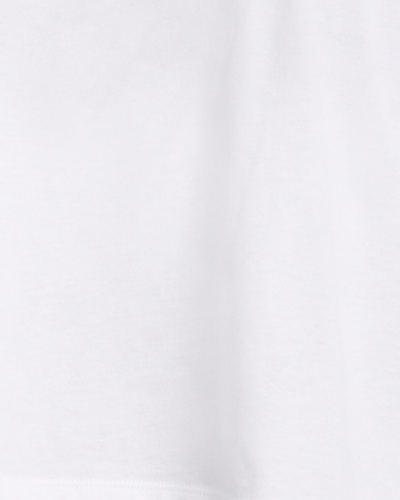 Women's UA Boxy Crop Branded Short Sleeve, White, pdpMainDesktop image number 1