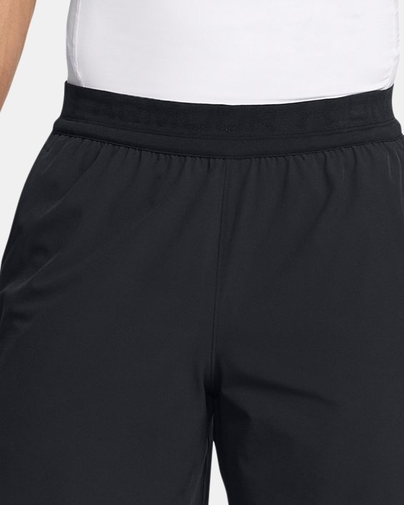 Men's HeatGear® Printed Compression Shorts, Black, pdpMainDesktop image number 2
