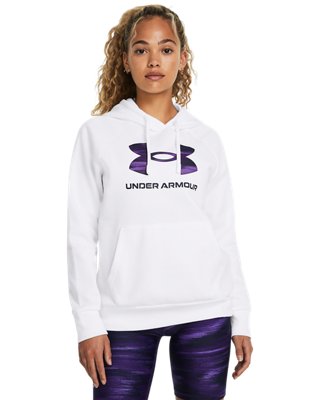 Under Armour Rival Bl Print Fill Hdy — 100-WHT