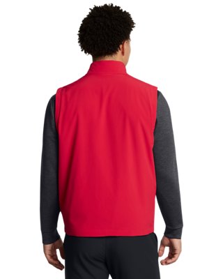 UNDER ARMOUR MEN'S  UNDER ARMOUR  DRIVE PRO STORM LIGHTWEIGHT INSULATED VEST RED