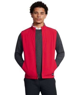 UNDER ARMOUR MEN'S  UNDER ARMOUR  DRIVE PRO STORM LIGHTWEIGHT INSULATED VEST RED