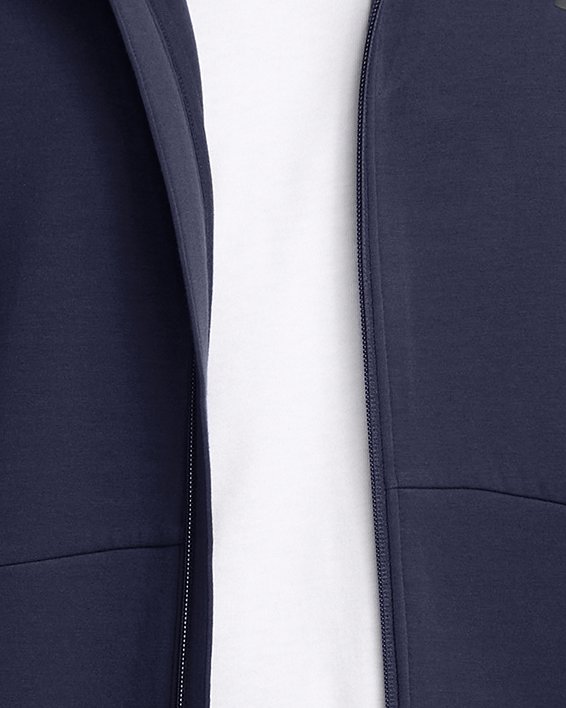 Men's UA Unstoppable Fleece Full-Zip Hoodie, Blue, pdpMainDesktop image number 0