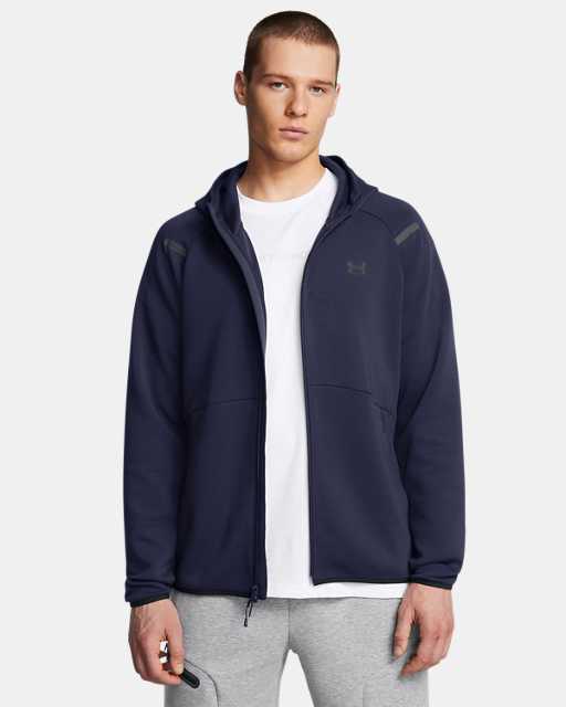 Herenhoodie UA Unstoppable Fleece met volledige rits Herenhoodie UA Unstoppable Fleece met volledige rits
