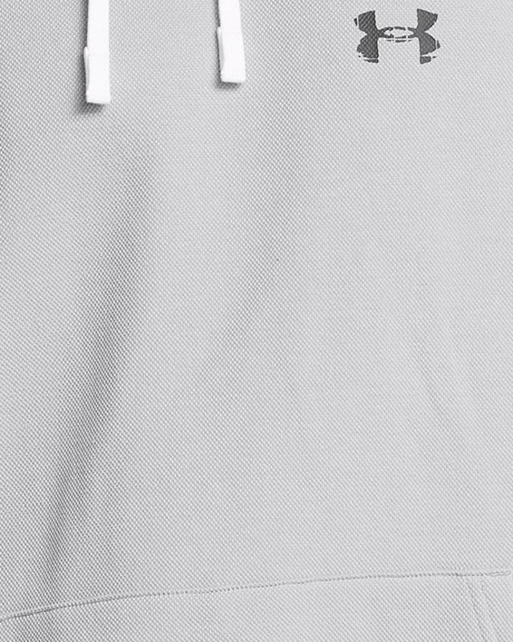 Men's UA Rival Fleece Textured Sliced 'N Diced Hoodie, Gray, pdpMainDesktop image number 0