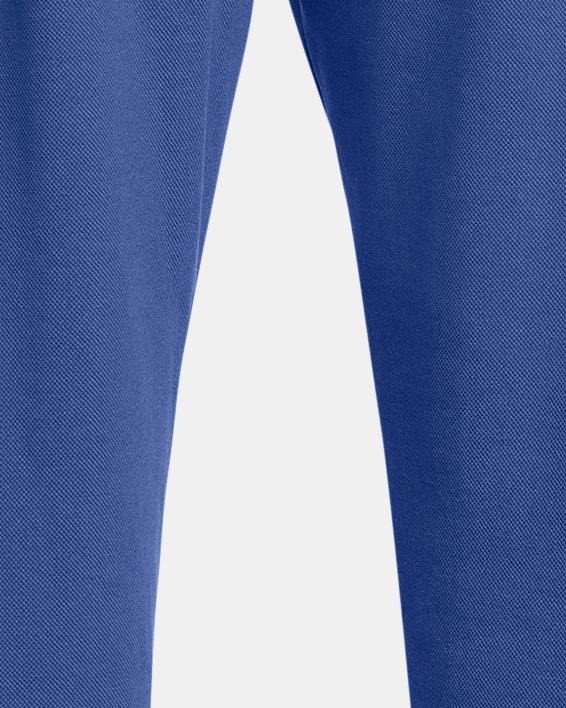 Men's UA Rival Fleece Textured Sliced 'N Diced Pants, Blue, pdpMainDesktop image number 1