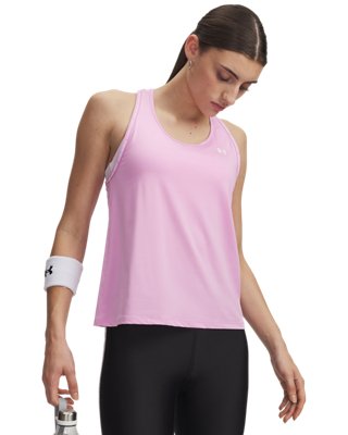 Under Armour Women's Pink Tech™ Knockout Tank Dawn / White S