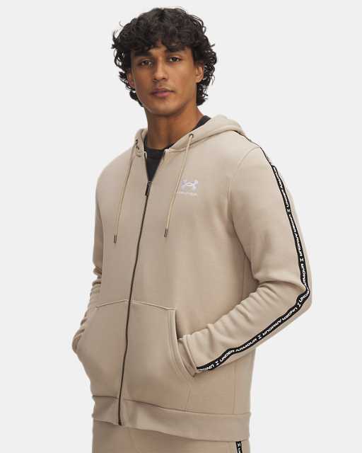 Herentop UA Icon Fleece Taping met volledige rits Herentop UA Icon Fleece Taping met volledige rits