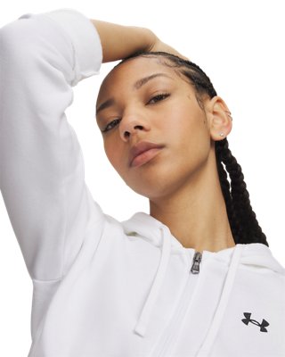 UA Rival Fleece Women's Full-Zip Crop Hoodie | Under Armour