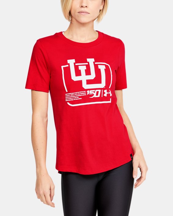 Under Armour Women's UA Performance Cotton Collegiate T-Shirt. 1