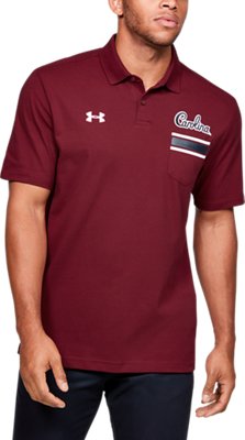 maroon under armour polo shirt