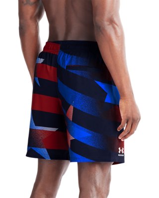 Men's UA Flag Streamer Swim Volley Shorts