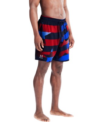 Men's UA Flag Streamer Swim Volley Shorts