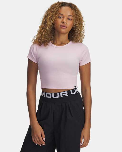 T-shirt court UA Rival Rib pour femme T-shirt court UA Rival Rib pour femme