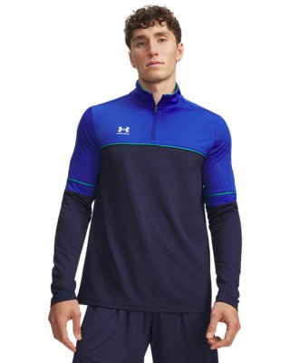 Haut d'entraînement ¼ zip Under Armour Challenger pour homme Midnight Bleu Marine / Royal / Blanc S