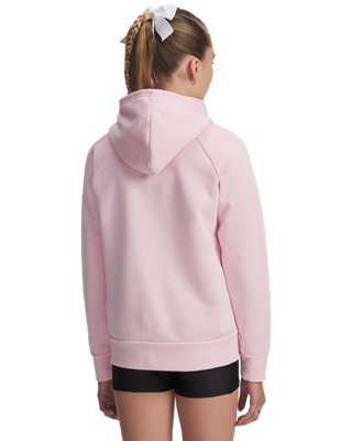 Худи Under Armour UA Rival Fleece Shimmer для девочек, цвет: Розовый — фото 2
