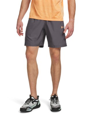 Under Armour Men's Gray Tech™ Utility 8.25" Shorts Castlerock / Orange Bloc M