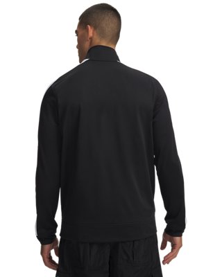 Мужская куртка Under Armour UA Rival Knit, цвет: Чёрный / Белый — фото 2